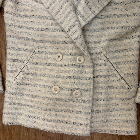 Elodie Shadow Striped Double Breasted Peacoat - Picture 4 of 8